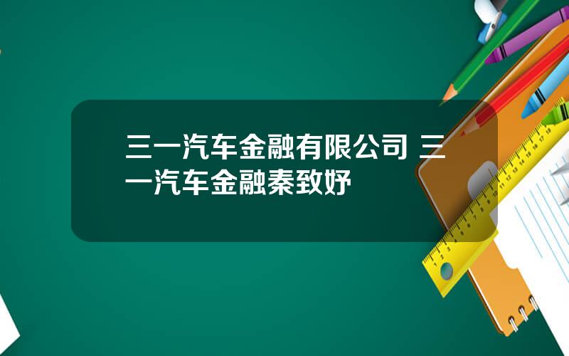 三一汽车金融有限公司 三一汽车金融秦致妤